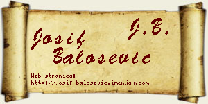 Josif Balošević vizit kartica
